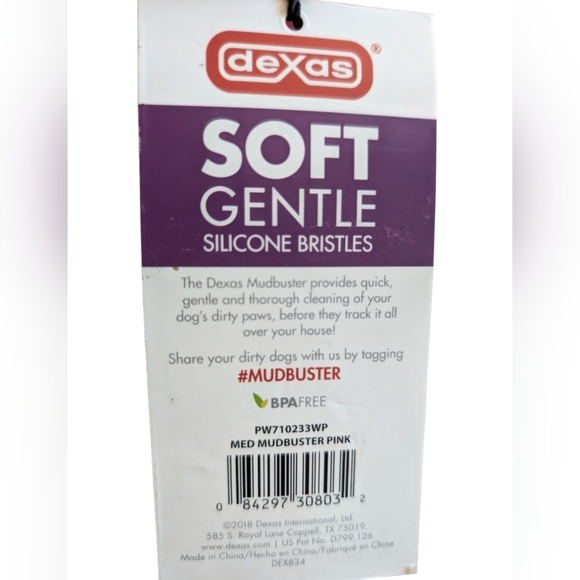 NWT Dexas Mudbuster Dog Paw Washer - Medium Pink - Picture 4 of 5